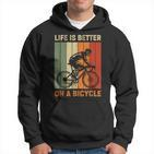 Das Leben Ist Besser Auf Einem Fahrrad Cycling Hoodie
