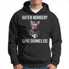 French Bulldog Guten Morgen Ganz Thin Ice Cream Hoodie