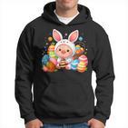 Frohe Ostern Schwein Im Häschen Kostüm Hoodie