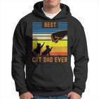 Best Cat Dad Ever Vintage Retro Cat Fist Bump Hoodie