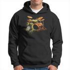 For Drummers Drumsticks Vintage Drum Kit Hoodie