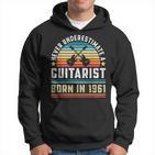 Gitarristen Born 1961 60 Geburtstag Gitarre Geschenk Papa Kapuzenpullover