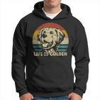 Golden Retriever Dog Life Is Golden Retro Vintage Hoodie