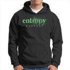 Herren-Hoodie Entropy Happens, Grün auf Schwarz, Wissenschafts-Design