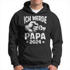 Herren Ich Werde Papa 2024 Schwangerschaft Ich Werde Baldater Kapuzenpullover