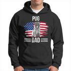 Hundebesitzer Us-Flagge 4 Juliatertag Mops Papa Kapuzenpullover