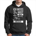 Ich Weiß Du Hast Recht Aber Meine Meinung Gefällmir Besser Ich Weiß Du Hast Hoodie