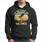 I'd Rather Be Skiing Retrointage Skifahrer Ski Herren Papa Jungen Kapuzenpullover