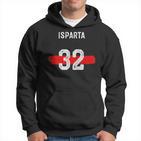 Isparta-Themen Hoodie, Nummer 32 Design, Schwarz