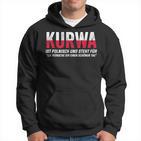 Kurwa Schwarzes Hoodie, Humorvolles Polnischer Spruch Design