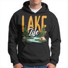 Lake Life Angeln Bootfahren Segeln Lustig Outdoor Hoodie