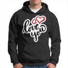 Love You Herzalentinstag Lieblingsmensch Partner Liebes Hoodie