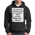 Lustiges Spruch Hoodie Geräusch beim Schweigen – Schwarz, Statement Mode