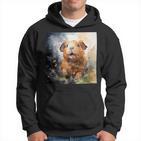 Meerschweinchen Blumen Aquarell Illustration Grafik Hoodie