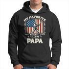 Mein Lieblings-Baseballspieler Nennt Mich Papa American Flag Dad Kapuzenpullover