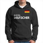 Men's With Ja Ich Bin Deutscher German Black S Hoodie