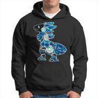 Protogen Furry Fursuit Fursona Blue Sea Pattern Hoodie