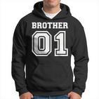 Schwarzes Hoodie Brother 01, Sportliches Design für Brüder