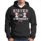 Schwester des Geburtstagsmädchens Kuh Bauernhof-Party Hoodie