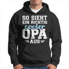 With So Sieht Ein Richtig Cooler Opa German Text Black Hoodie