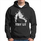 Stay Lit Burning Church Witchcraft Okult Grunge Satanic Hoodie