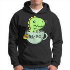 Tea Rex Niedlicher Dinosaurier Tyrannosaurus Rex In Einer Tasse Kapuzenpullover