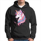 Trans Pride Einhorn Lgbt-Trans-Alliierter Black Hoodie