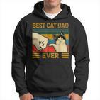 Vintage Best Cat Dad Ever Bump Fit Kapuzenpullover