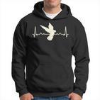 Vogel Taube Herzfrequenz Heart Rhythm Hoodie