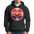 Zia-Symbol Im Retromodernenintage-Stil Im Bundesstaat New Mexico Hoodie