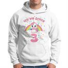 Children's Ich Bin Schon 3 Unicorn White Hoodie