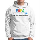 Damen Papa Die Sichere Suchmaschine Lustigeratertag Mit-Ausschnitt Kapuzenpullover