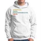 Ehemann Papa Räuchermeister Held Retro Grillmeisterintage Raglan Kapuzenpullover