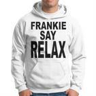 Frankie Say Relax Retro Vintage Style Blue Hoodie