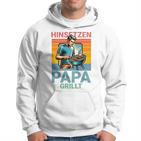 Hinsetzen Papa Grillt Bbq Spruch Kapuzenpullover