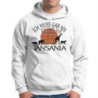 Ich Muss Gar Nix Ich Muss Nur Nach Tanzania Gray Hoodie