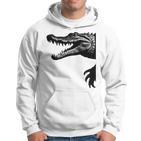 Krokodil Silhouette Mit Kralle Fun Mitgebsel Füratertag Kapuzenpullover