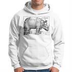 Rhinoceros Albrecht Durer Vintage Illustration Engraving Hoodie