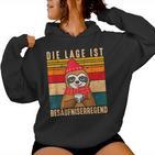 Die Lage Ist Besaufniserregend Sloth Punch Kapuzenpullover für Damen