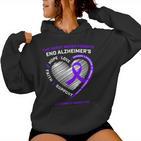 Purple End Alzheimers Awareness Frauen Männer Kinder Mama Papa Kapuzenpullover für Damen