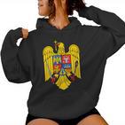 Romania Romania Romanian Eagle Kapuzenpullover für Damen