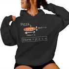 Volume Formula Pizza And Math Meme Math Teacher Kapuzenpullover für Damen