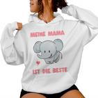 Children's Elephant Meine Mama Ist Die Beste Kapuzenpullover für Damen