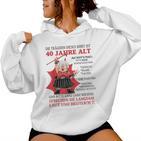 Die Dame Ist 40 Jahre Old Birthday Woman Women Kapuzenpullover für Damen