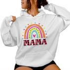 Regenbogen Mama Für Damen Lustige Muttertag Regenbogen Mama Kapuzenpullover für Damen