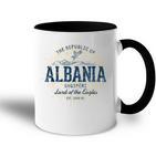 Albania Retro Styleintage Albania Tasse Zweifarbig