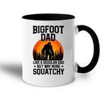 Bigfoot Dad Retro Papa Squatchintage Sasquatchatertag Tasse Zweifarbig