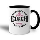 Cheerleader-Coach Anfeuern Weil Ich Der Coach Bin Deshalb Tasse Zweifarbig