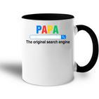 Damen Papa Die Original-Suchmaschine Lustigeratertag Mit-Ausschnitt Tasse Zweifarbig