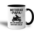 Damen Sportbike Motorradfahrer Spruch Herren Motorrad Papaater Mit-Ausschnitt Tasse Zweifarbig